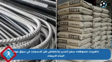 «تغيرات ملحوظة» سعر الحديد وانخفاض طن الأسمنت في سوق مواد البناء الأربعاء